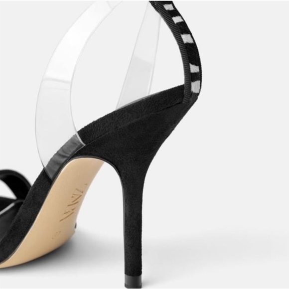 🚫SOLD🚫 Zara Zebra Animal Print Heeled Sandals - Size 36 - Picture 3 of 9